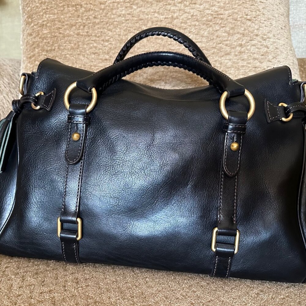 Dooney & Bourke Florentine Large Satchel in Black Leather - Picture 2 of 16